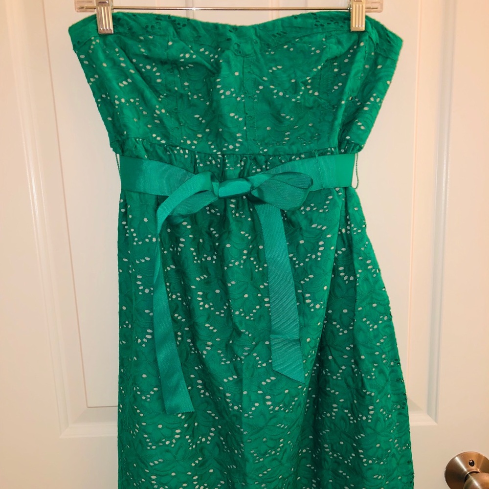 Eyelet maternity dress